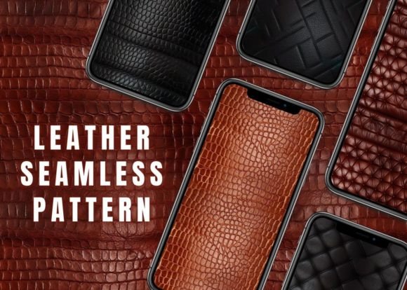 Download Black &amp; Brown Leather Texture Pattern - Text Collection