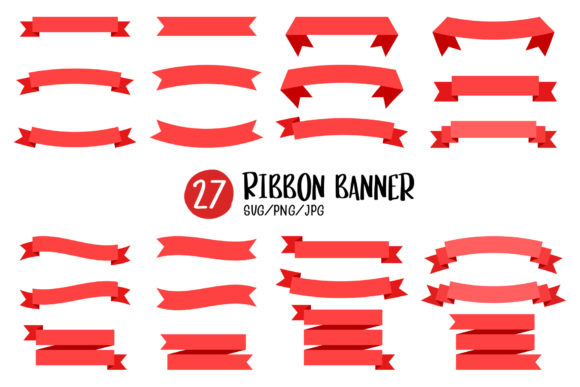 Download Red Ribbon Banner with Space for Text. - Premium Bundle